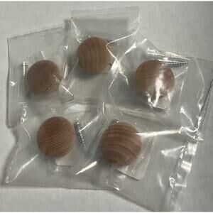 Liberty Wooden Door Knobs Drawer Pulls Unfinished P10513C-BIR-C Lot of 5 NIP